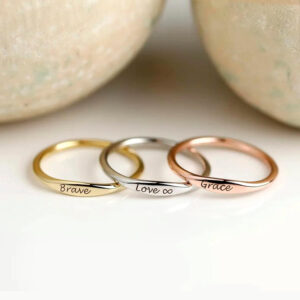 Customized name stainless steel ring